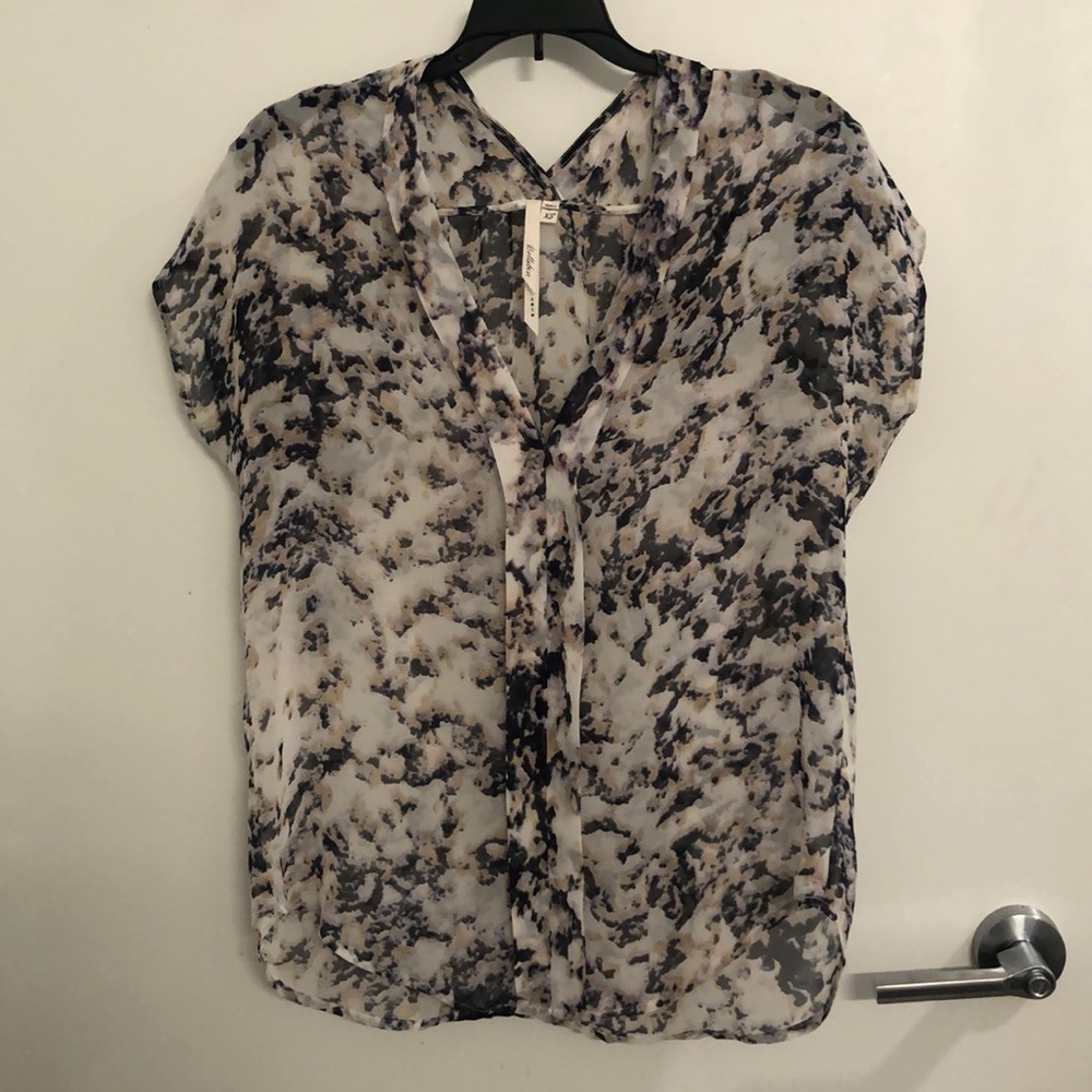 Sheer short sleeve top